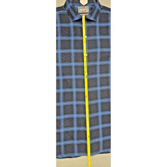 Bonobos Slim Fit Blue Black Plaid Flannel Shirt Men’s Large NWT - Picture 10 of 16